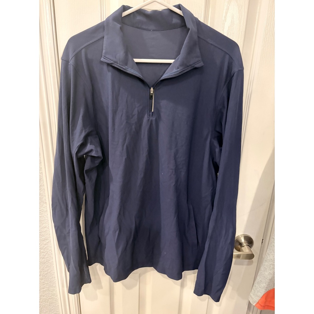 Lululemon 1/2 Zip Pullover Navy Blue Metal Vent Tech 2.0 Activewear Training Top